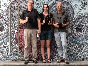 Brent, Anna and Barry with photo gear in Guanajuato